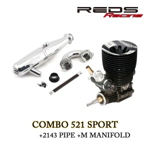 REDS 521 Competition Buggy Engine COMBO with 2143 PIPE +M MANIFOLD -S LINE (#COBU0017)