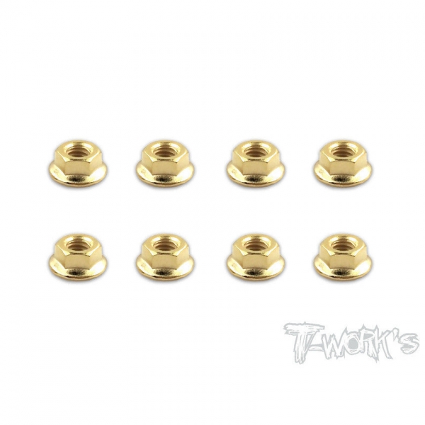Ʈڸ,Golden Plated Serrated M4 Wheel Nuts ( 8 pcs. (#GSS-4SN)