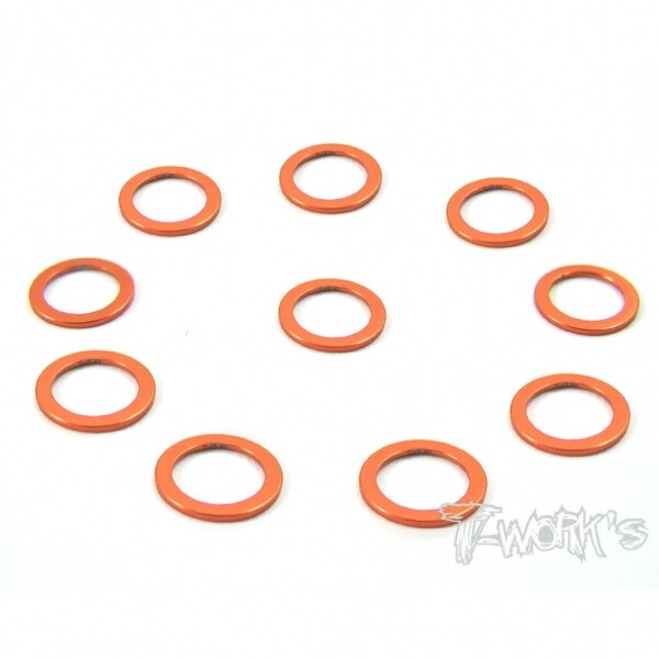 Ʈڸ,Aluminum 5mm Bore Washer 0.5mm ( Orange ) 10pcs. (#TA-042O)