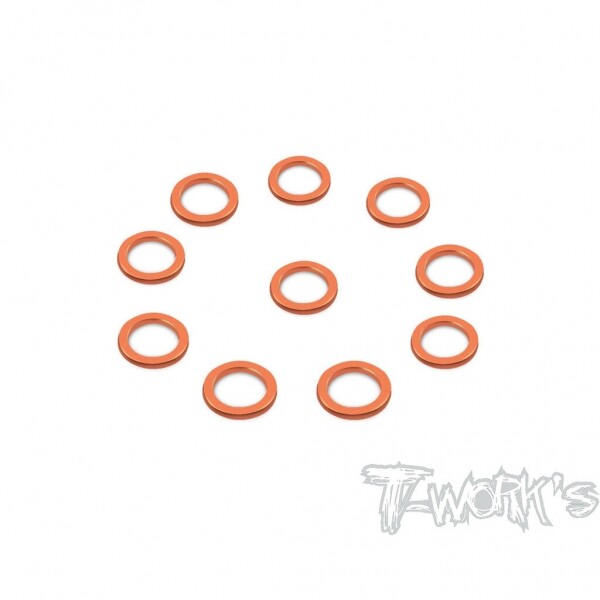 Ʈڸ,Aluminum 5mm Bore Washer 0.75mm ( Orange ) 10pcs. (#TA-043O)