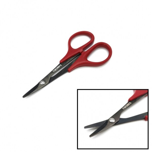 Ʈڸ,Black Titanium Nitride Lexan Curved Scissor (#TT-021-BK)