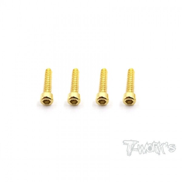 Ʈڸ,Gold Plated Steel Screw For Futaba 4PV ( 4pcs. ) (#TA-109)