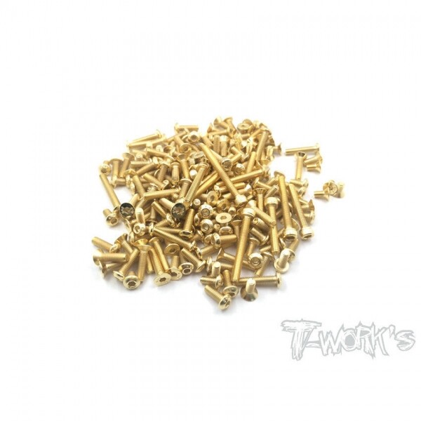 Ʈڸ,Gold Plated Steel Screw Set 162pcs. (For Mugen MTX-7) (#GSS-MTX7)