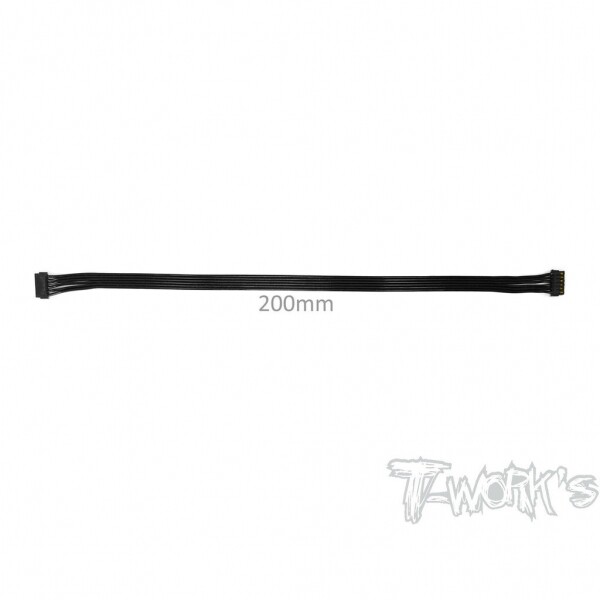 Ʈڸ,BL Motor Flat Sensor Cable 200mm ( Black ) (#EA-038-200)